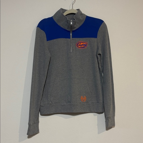 PINK gators 🐊 Quarter Zip Hoodie size small (PINK runs SLIGHTLY bigger) - Picture 1 of 6